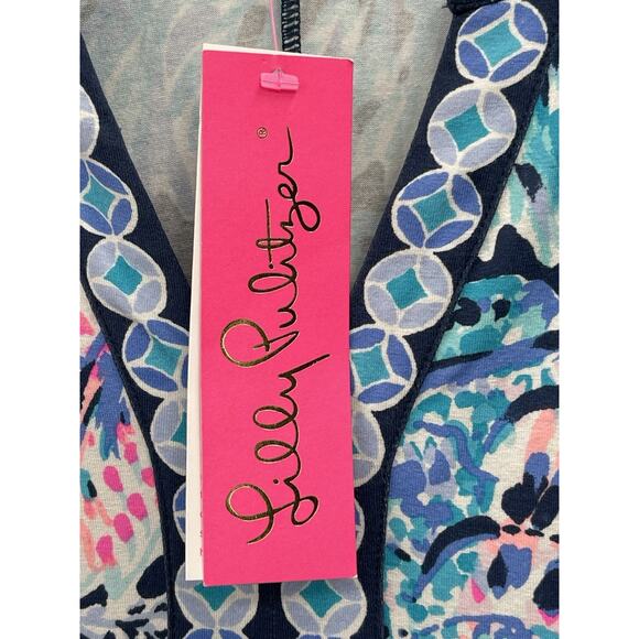 NWT Lilly Pulitzer Melli Maxi Dress Party In Paradise High Tide Navy Size XS - Picture 8 of 12